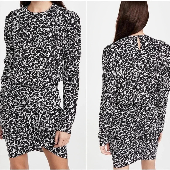 Isabel Marant Selwyn ruched printed dress - Picture 3 of 16